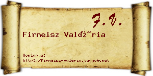 Firneisz Valéria névjegykártya
